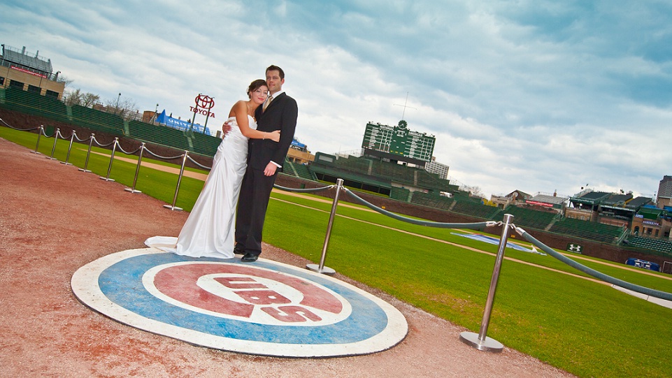 Wrigley Field - Home of the Cubs - Wedding photography